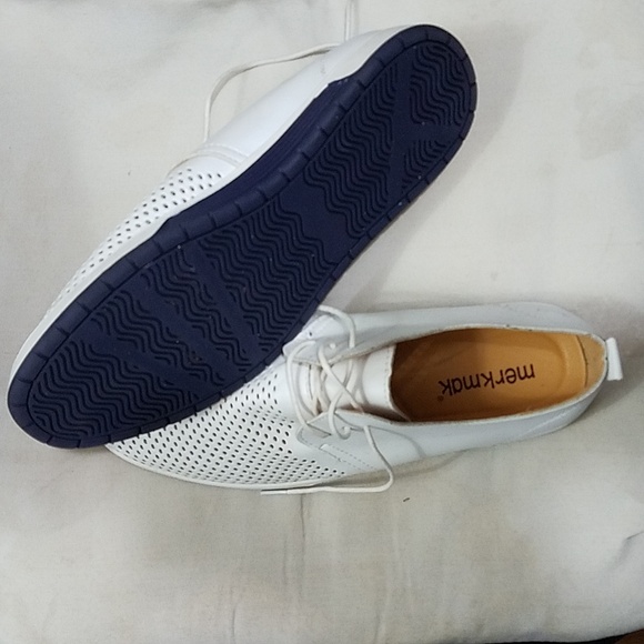 (New) Merkmak Black Leather Casual Shoe Men's Size 10 - Picture 3 of 5